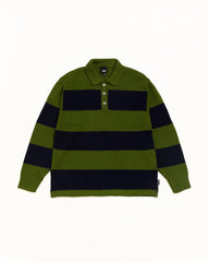 PIQUE KNIT STRIPE RUGBY