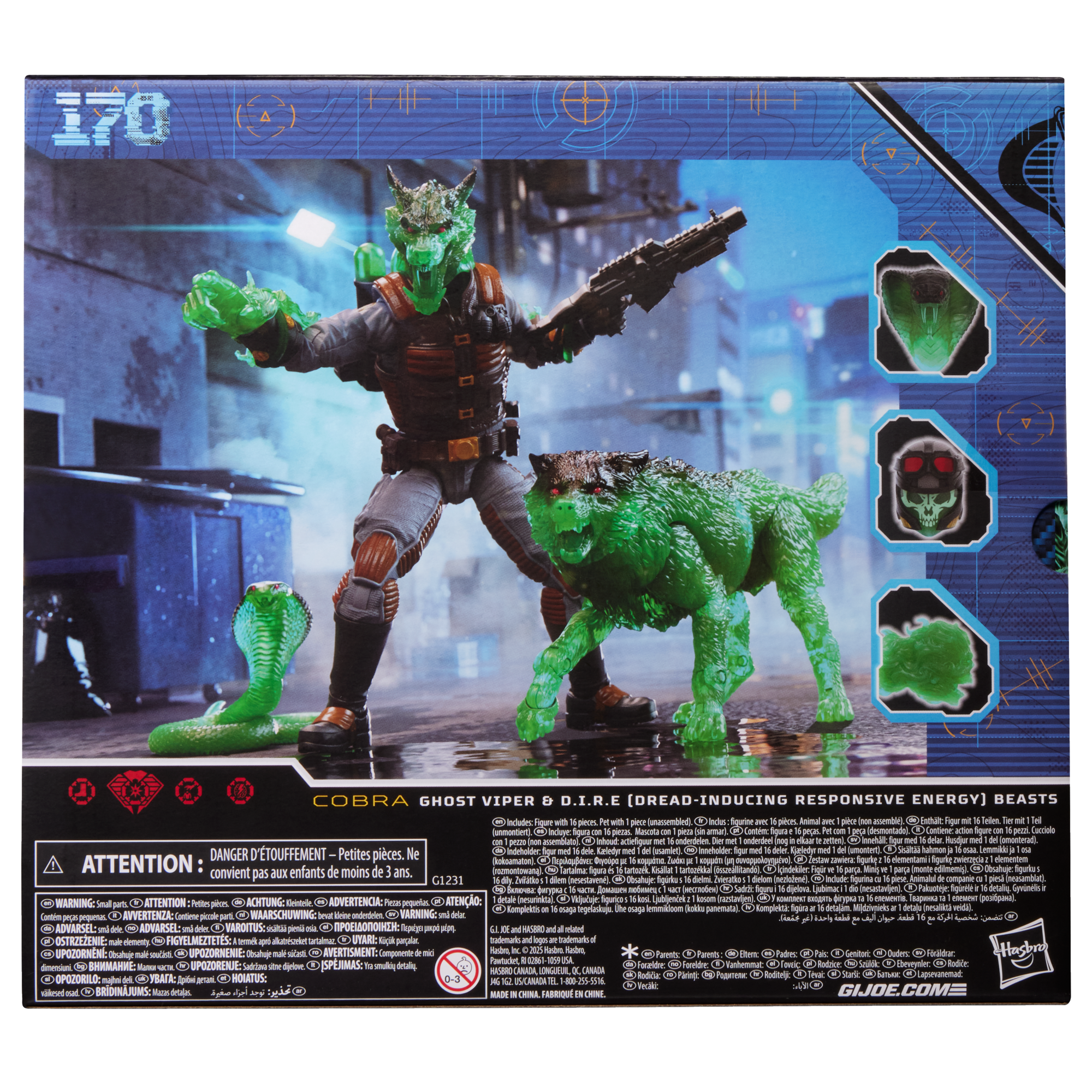 G.I. Joe Classified Series #170, Ghost Viper & D.I.R.E. (Dread-Inducing Responsive Energy) Beasts